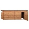 Gardy Shelter Garage bois Bois massif Marron 20.35m²