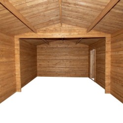Gardy Shelter Garage bois Bois massif Marron 20.35m²