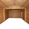 Gardy Shelter Garage bois Bois massif Marron 20.35m²