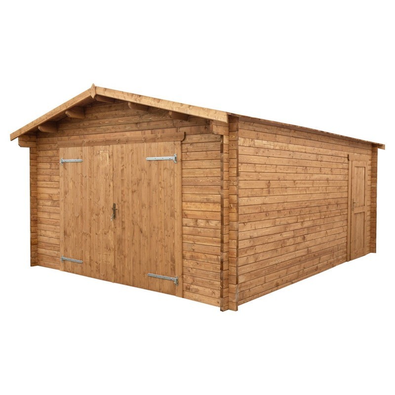 Gardy Shelter Garage bois Bois massif Marron 19.82m² Gardy Shelter Garage bois Bois massif Marron 19.82m²