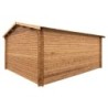 Gardy Shelter Garage bois Bois massif Marron 19.82m²