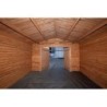 Gardy Shelter Garage bois Bois massif Marron 19.82m²