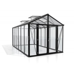 Vitavia Serre de jardin en verre Noir 11.9m²