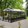 Vitavia Serre de jardin en verre Noir 15.7m²