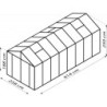 Vitavia Serre de jardin en verre Noir 15.7m²