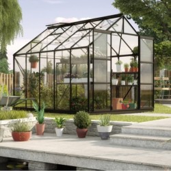 Vitavia Serre de jardin en verre Noir 8.3m²