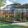 Vitavia Serre de jardin en verre Noir 9.9m²