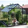 Vitavia Serre de jardin en verre Noir 9.9m²