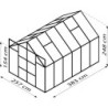 Vitavia Serre de jardin en verre Noir 9.9m²