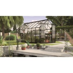 Vitavia Serre de jardin en verre Noir 11.5m²