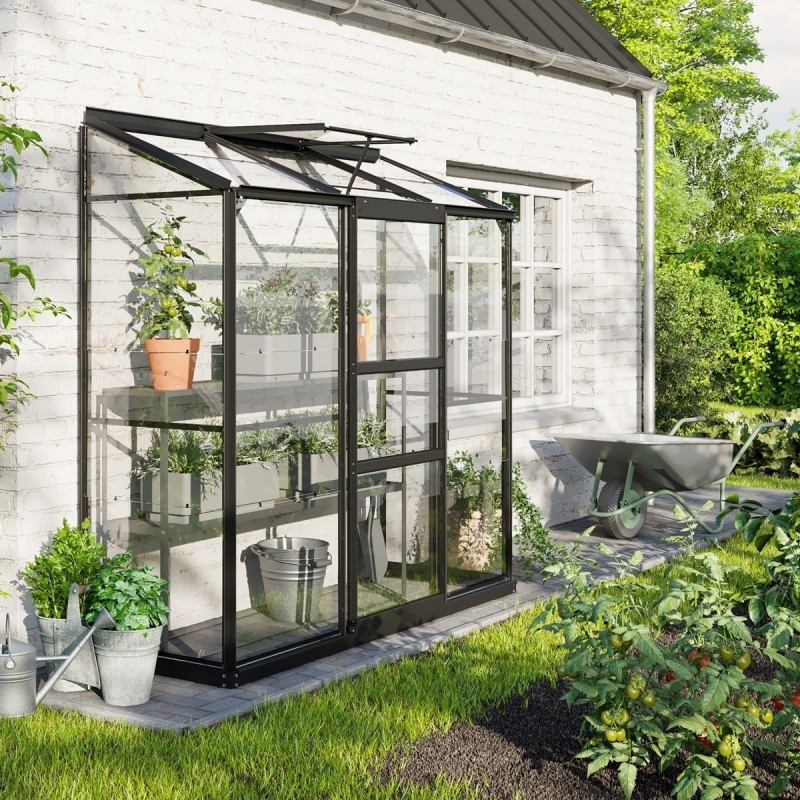 Vitavia Serre adossée Noir 1.3m² Vitavia Serre adossée Noir 1.3m²