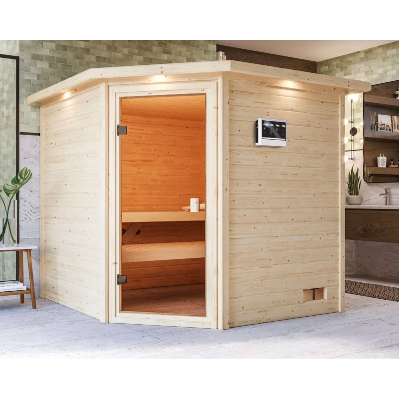 Karibu Sauna traditionnel Bois naturel Karibu Sauna traditionnel Bois naturel