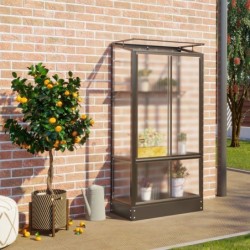 Vitavia Mini serre de jardin Noir 0.35m²