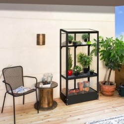 Vitavia Mini serre de jardin Noir 0.35m²