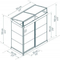 Canopia by Palram Serre de jardin en polycarbonate Noir 0.6m²