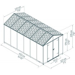 Canopia by Palram Abri de jardin résine Polycarbonate Gris 10.26m²
