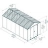 Canopia by Palram Abri de jardin résine Polycarbonate Gris 10.26m²