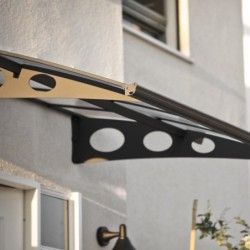 Canopia by Palram Marquise auvent Aluminium Noir 3.11m²