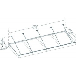 Canopia by Palram Marquise auvent Aluminium Blanc 5.32m²