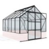 Vitavia Serre de jardin en verre Noir 8.3m²