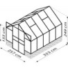 Vitavia Serre de jardin en verre Noir 8.3m²