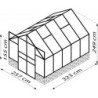 Vitavia Serre de jardin en verre Noir 8.3m²