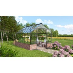 Vitavia Serre de jardin en verre Noir 11.5m²