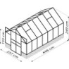 Vitavia Serre de jardin en verre Noir 11.5m²