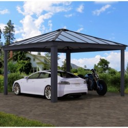 Canopia by Palram Carport double Aluminium Gris 17.8m²
