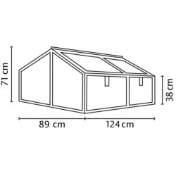 Vitavia Mini serre de jardin Noir 1m²