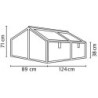 Vitavia Mini serre de jardin Noir 1m²