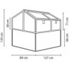 Vitavia Mini serre de jardin Gris 1m²
