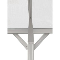 X-Metal Carport Aluminium Blanc 13.02m²