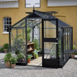 Juliana Serre de jardin en verre Gris 6.6m²