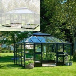 Juliana Serre de jardin en verre Gris 13m²
