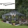Juliana Serre de jardin en verre Noir 25.6m²