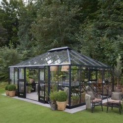 Juliana Serre de jardin en verre Noir 25.6m²
