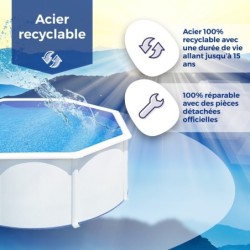 Gre Pool Piscines acier Blanc