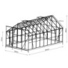 Green Protect Serre de jardin en verre 16.32m²