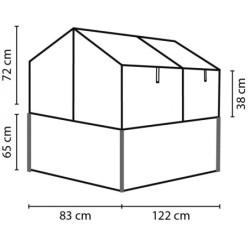 Vitavia Mini serre de jardin Noir 1m²