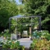 Halls Serre de jardin en verre Noir 6.3m²