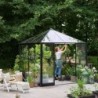 Halls Serre de jardin en verre Noir 6.3m²