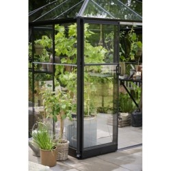 Halls Serre de jardin en verre Noir 6.3m²