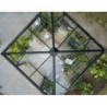 Halls Serre de jardin en verre Noir 6.3m²