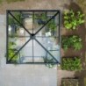 Halls Serre de jardin en verre Noir 6.3m²
