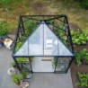Halls Serre de jardin en verre Noir 6.3m²