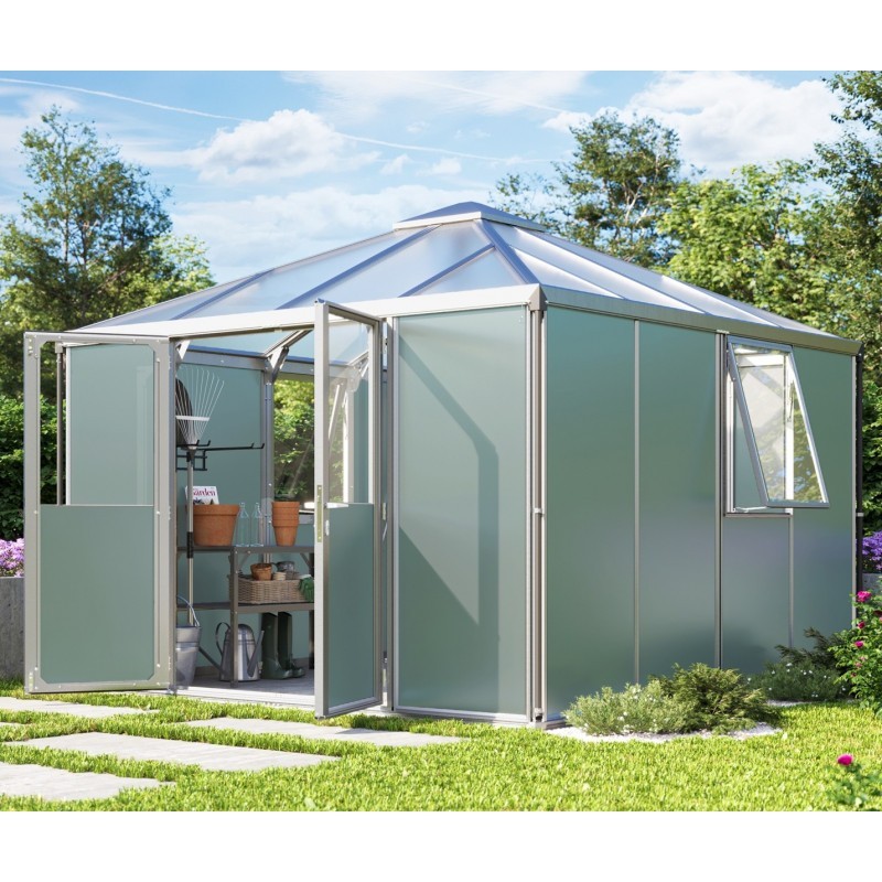 Vitavia Abri de jardin métal Aluminium Gris 10.2m² Vitavia Abri de jardin métal Aluminium Gris 10.2m²