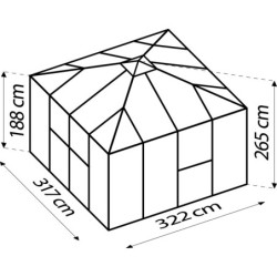 Vitavia Abri de jardin métal Aluminium Noir 10.2m²