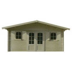 Solid Abri de jardin bois plus de 20 m² Bois massif Marron 28.85m²