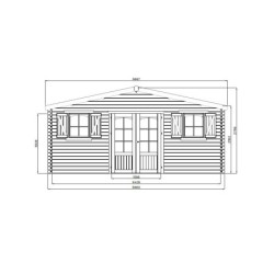 Solid Abri de jardin bois plus de 20 m² Bois massif Marron 28.85m²